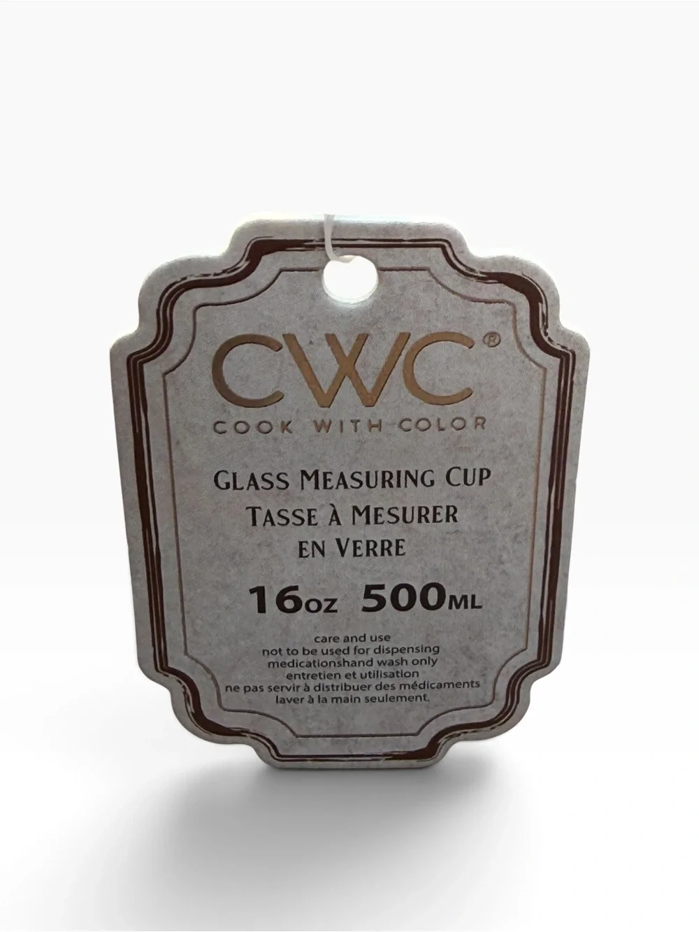 CWC Cook With Color Halloween Glass Measuring Cup 16oz Spider Snake Smokey Gray
